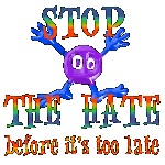 stop the hate graphic and site link