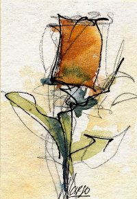 schilderij van bloem