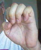 making a fist