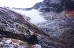 Jairo llegando al glaciar