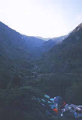 El campamento al amanecer