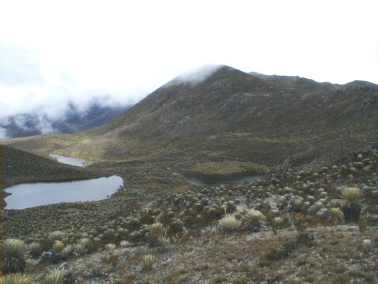 Lagunas en el camino de bajada