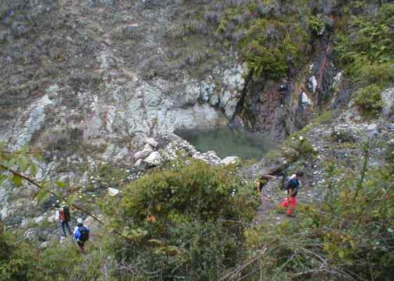 Llegando al pozo