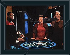 Sisko and officers looking at the viewscreen