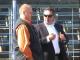 Prsident Reinhard Bauernschmidt mit Sonnenbrille...er gab heute vor dem Spiel ein Statement zum Vertrag mit der Kinowelt ab!