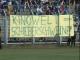 Die VfB-Fans holten heute ein altes Transparent hervor: "Kinowelt=Schieberschweine"