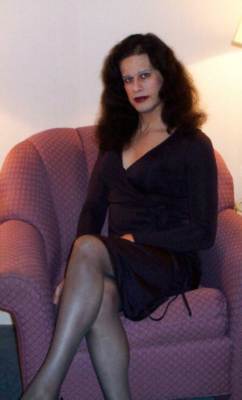 Carla in a brown dress
