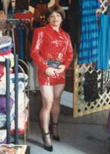 Cynammin wearing red outfit..at a distance