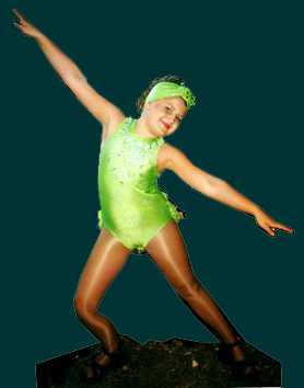 Isabella's "lettuce-bum" tap costume