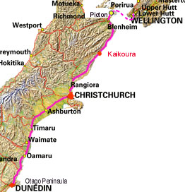 Second leg of trip, down the east coast of South Island