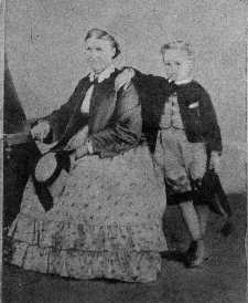 My great-grandfather Albert James Parslow with his mother Ellen, c.1890