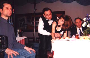 Vic as waiter