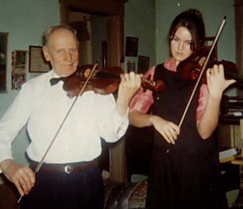 Connie with teacher