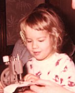 Marg learns to sew