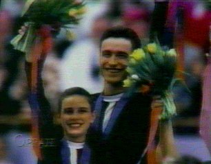 Ekaterina and Sergei on the medal podium