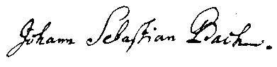 bach's signature