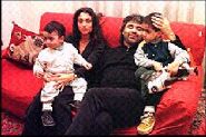 Andrea Bocelli with Enrica, Amos and Matteo