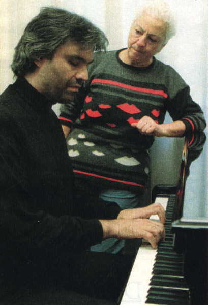 Andrea Bocelli with Mother Eddi