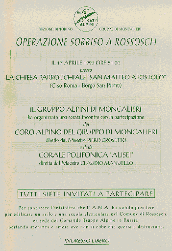 Locandina di "Operazione Sorriso a Rossosch"