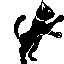 Cat with waving tail