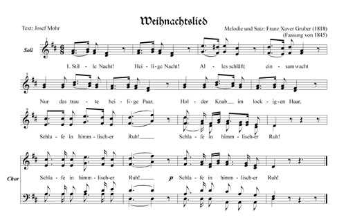 Silent Night, original score (printed)
