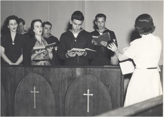 Sang in choir at midnight mass