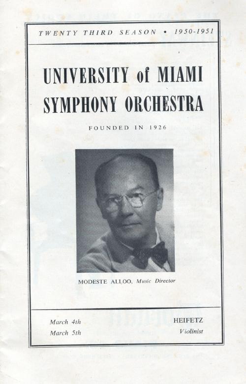 Concert Program for Heifetz