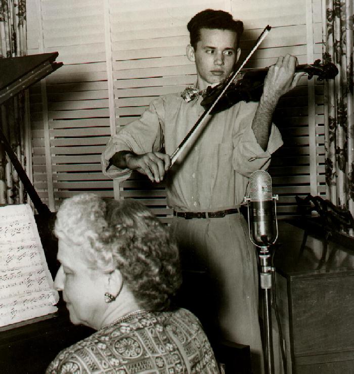 Playing Violin over Radio WIOD