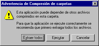 Finestra del sistema d'Advert&egrave;ncia de Compresi&oacute; de Carpetes
