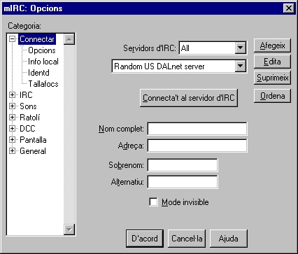 Finestra Opcions