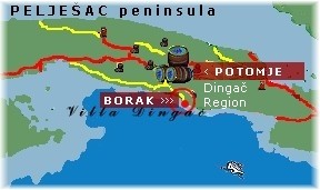 Peljesac map
