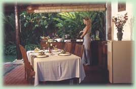 Kitchen & dinning area Frangipani Villa