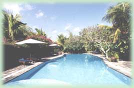 Large swimming pool and childrens pool