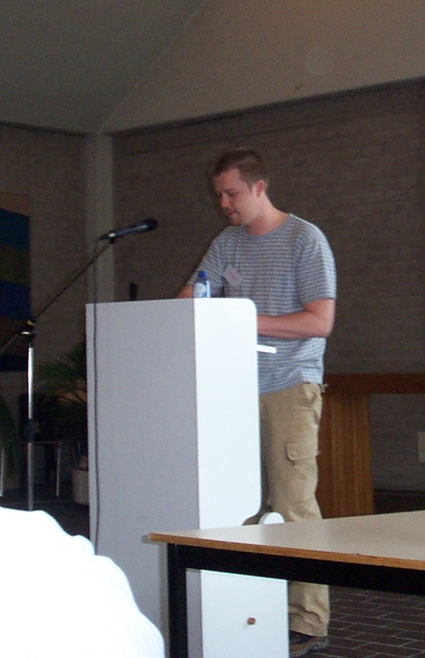 Antti giving a talk