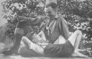 Charles Villeneuve pictured with a nephew in 1938
