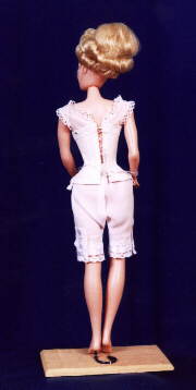 Back view of corset and drawers