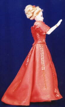 Closer back view of Marina's toilette