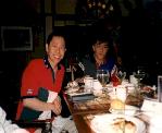 Both of us having our buffet dinner at Sunway Lagoon Resort Hotel - 1998