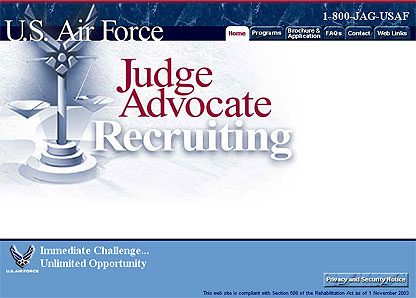 Air Force JAG Home Page and Link