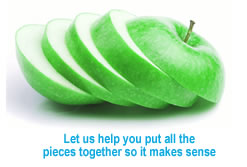 green apple slices