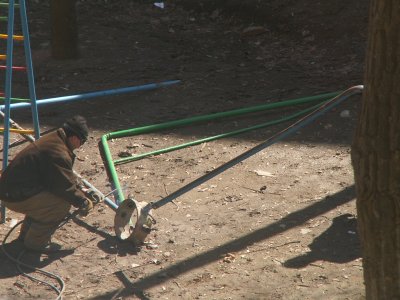 Playground for scrap metal