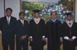 Vikas - Kuldip - Naveen - Dr. Sorrayuth - Mukesh - WUT's Graduation Ceremony 2003