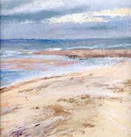 Norfolk, cool morning, oil on paper