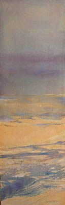 misty morning, norfolk coast ,oil/mixed media on canvas, approx 4ft tall