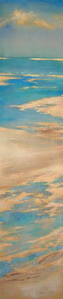 Clear bright morning, Norfolk coast, approx 4ft tall, oil/mixed media on canvas
