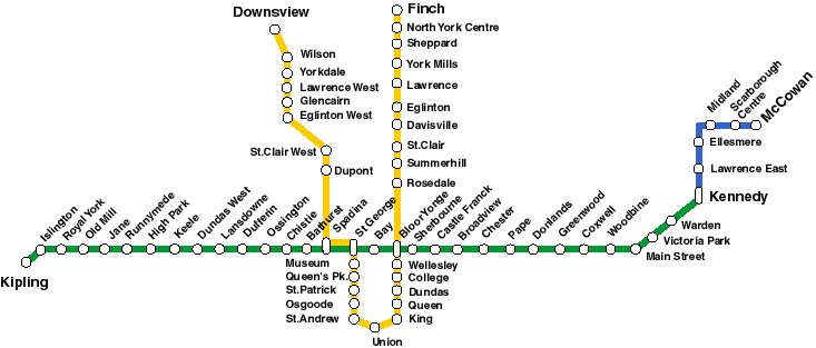 plan du metro TTC