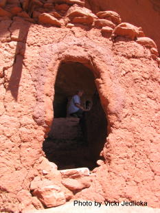 Sheila Day through Moon House doorway