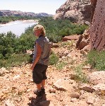 Sheila at River Petroglyph Panel