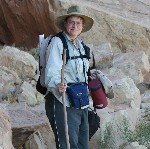 Vicki at River Petroglyph Panel