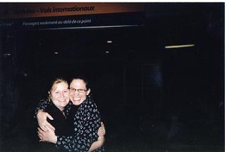 At the Calgary Airport with Joy